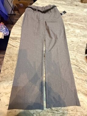 Apt 9 Gray Trouser Pants Womens 6 Mid Rise Straight Leg NWT Work Office Career